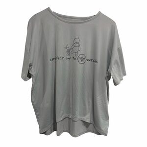 Disney ‘Winnie the Pooh’ Gray Graphic T-Shirt with Winnie and Piglet